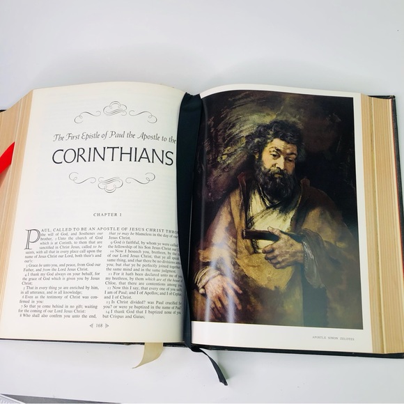 VTG Holy Bible Gold color page REMBRANDT Edition Authorized King James Version - Picture 11 of 16